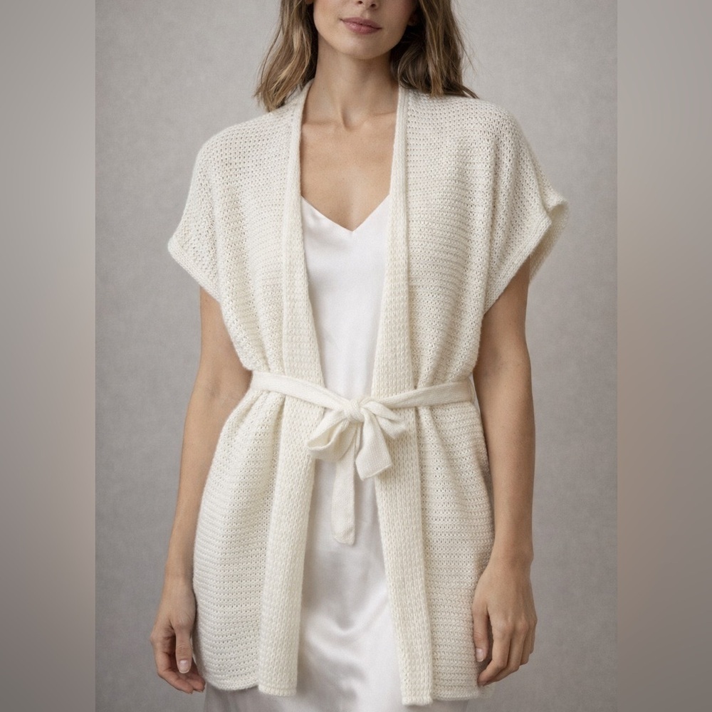 United colors of Benetton Cream knit coastal Women's cardigan size small